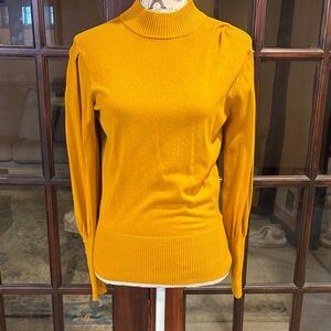 Joseph A Mustard Yellow Turtleneck Sweater